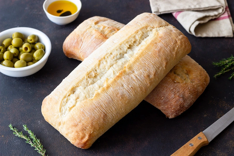 fresh ciabatta bread